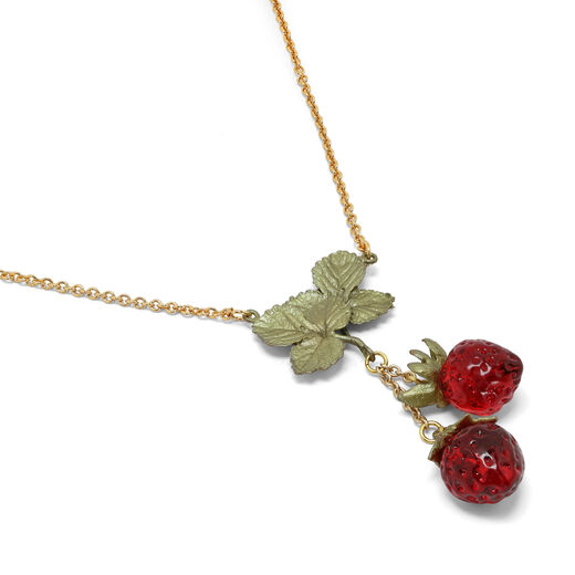 Strawberry charms necklace by Michael Michaud